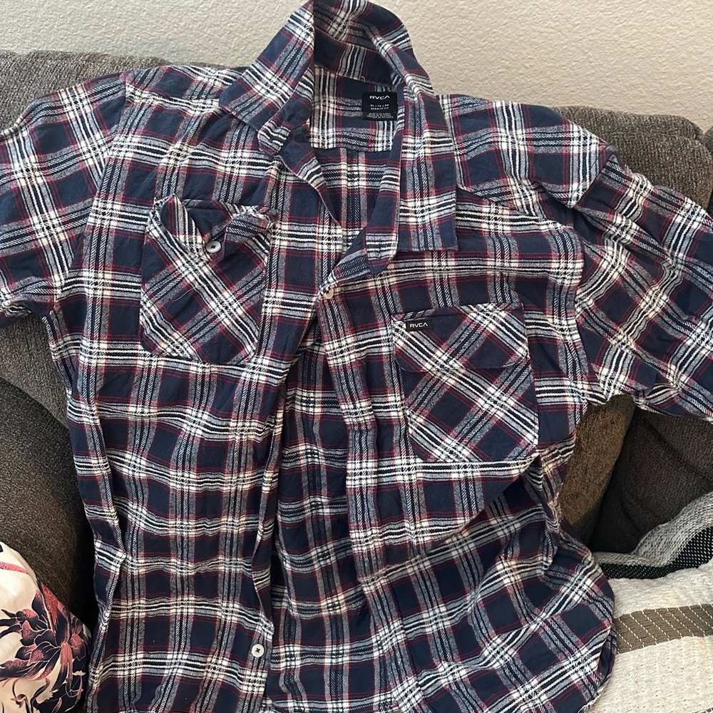RVCA Long Sleeve Button Down
